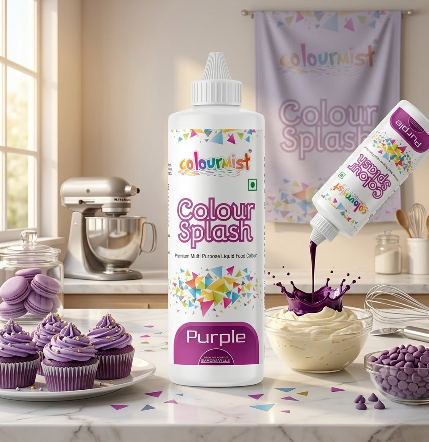 Colourmist Colour Splash Premium Multipurpose Liquid Food Colour – Purple (200g)