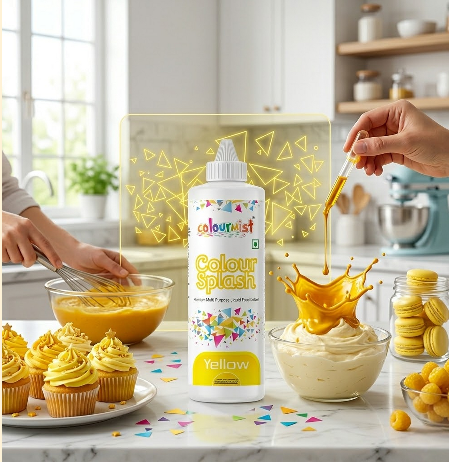 Colourmist Colour Splash Premium Multipurpose Liquid Food Colour – Yellow (200g)