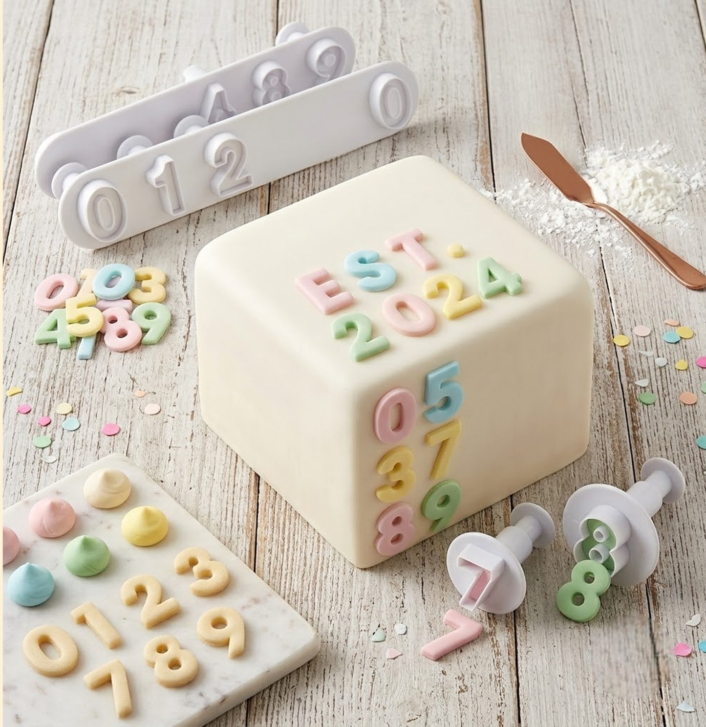 Push Easy Mini Number Cutters – 10 Pieces