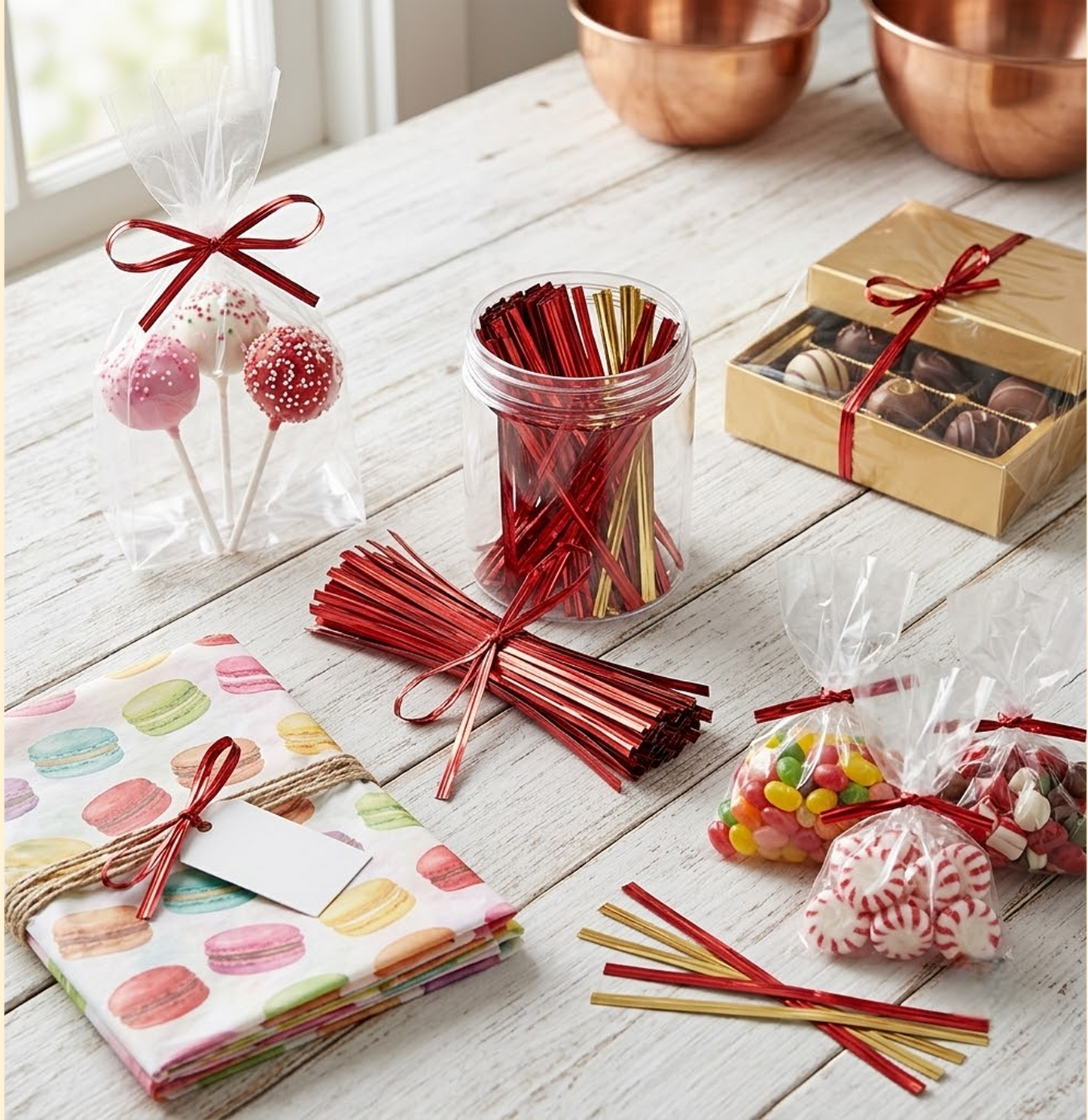 Metallic Twist Ties for Cake Pops & Gift Packaging
