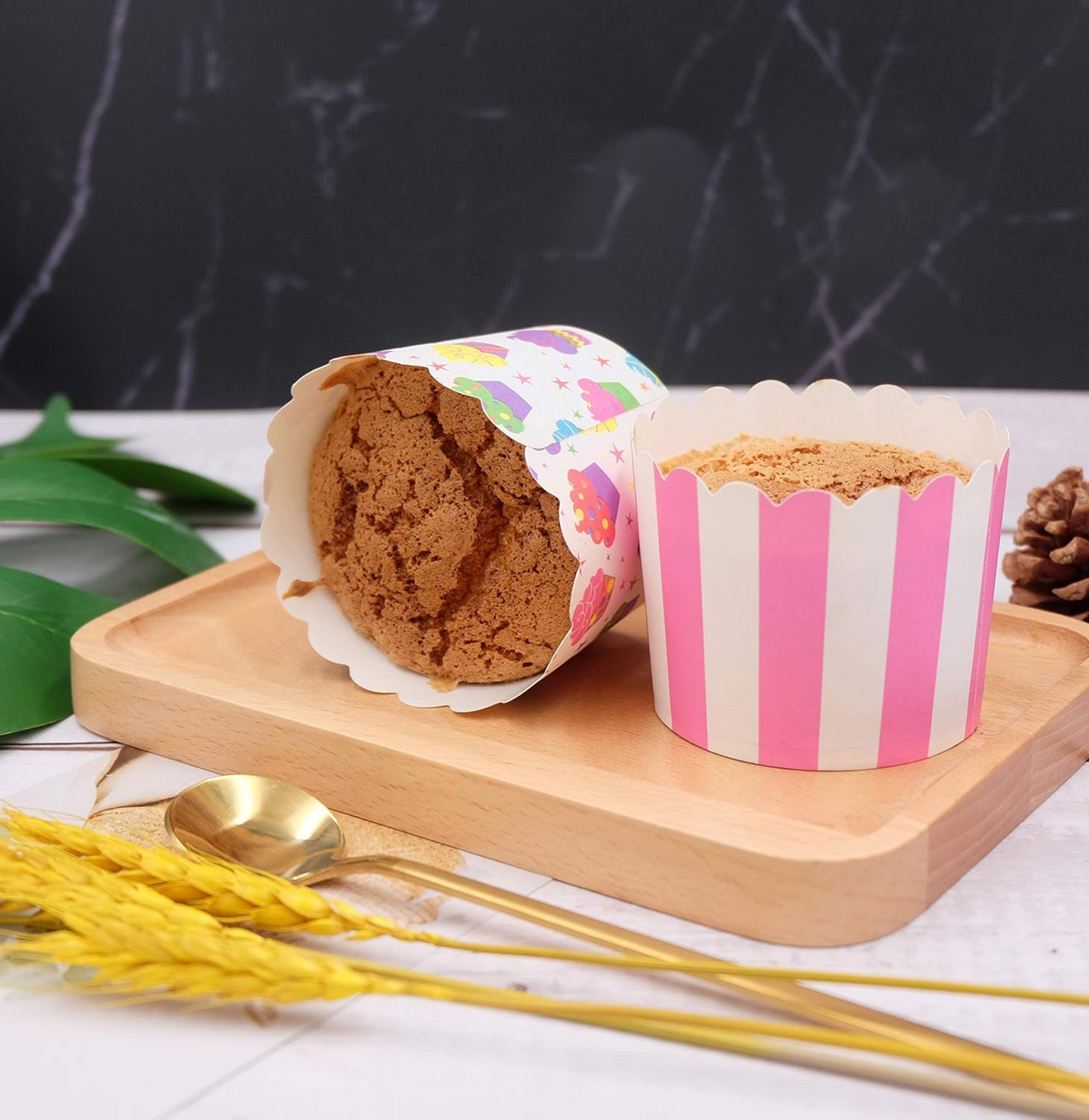 Paper Cupcake Liners – Random Colors & Designs – Medium Size (Pack of 50)