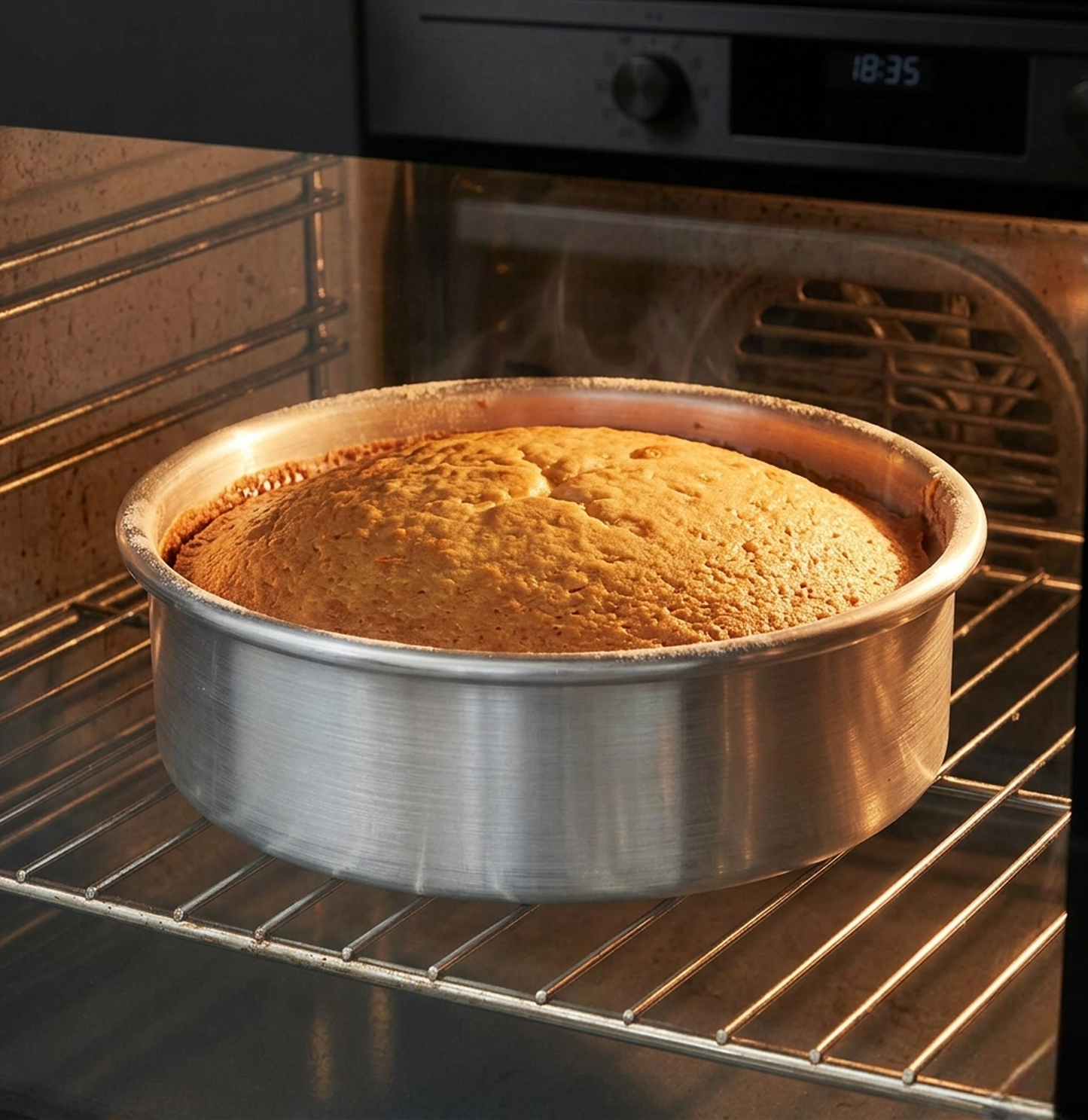 Premium Silver Aluminium Round Cake Tin – 6x2 Inch