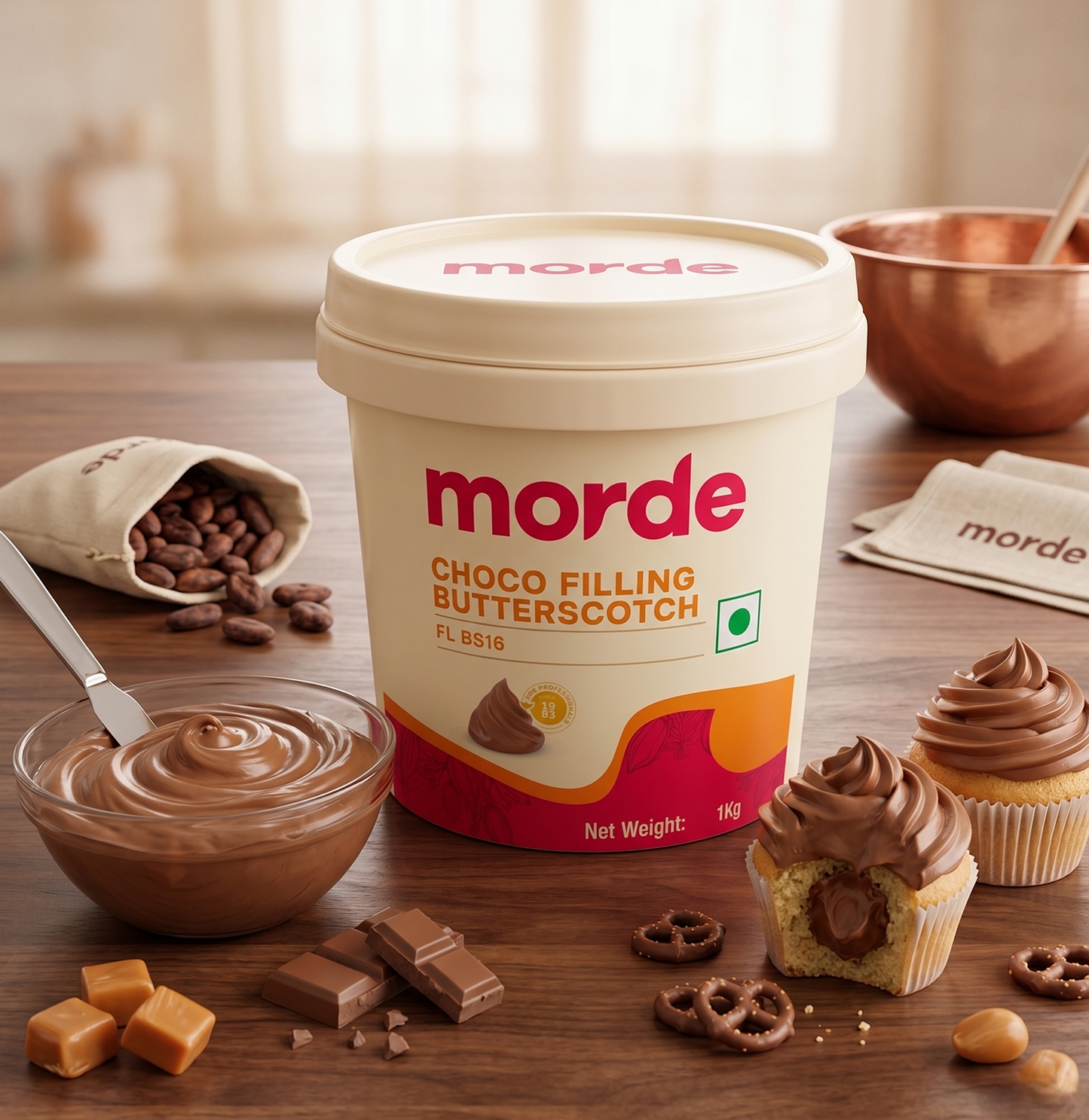 Morde Choco Filling Butterscotch - 1 Kg
