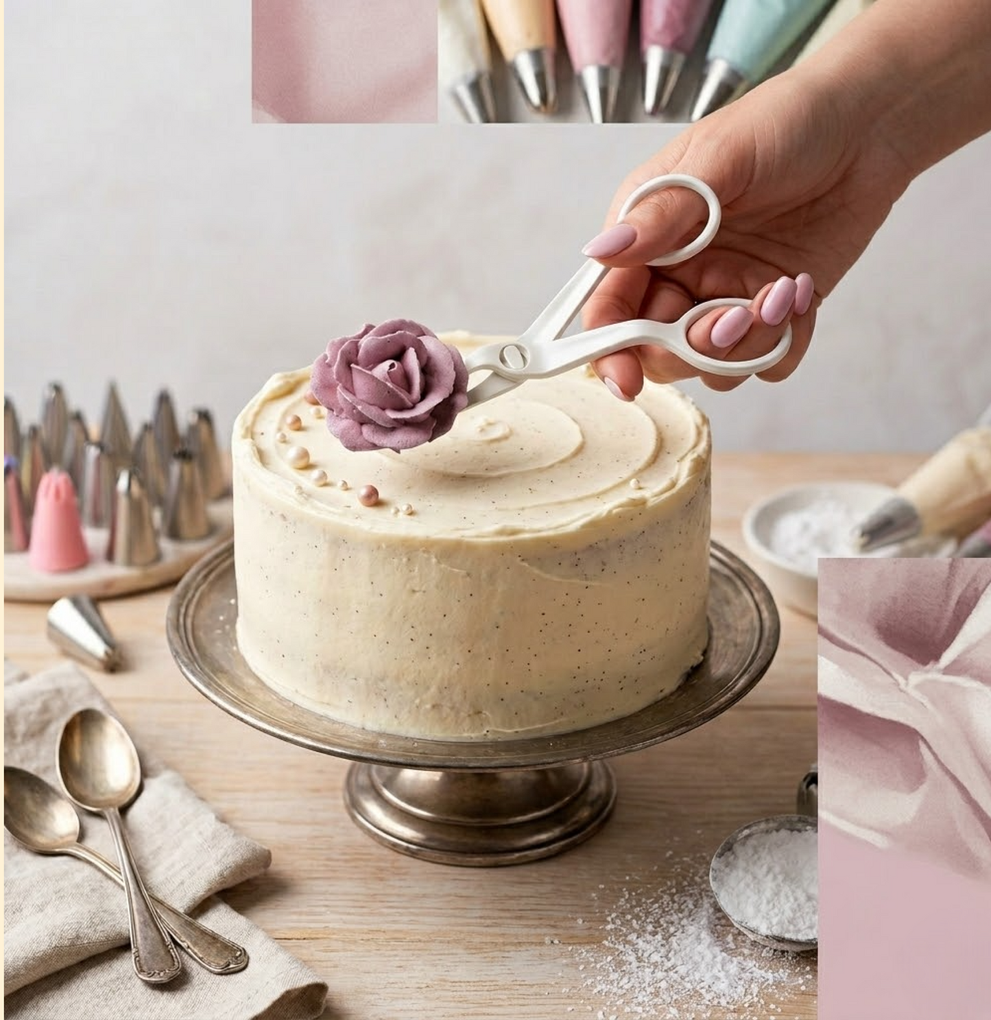 Plastic Flower Lifter – Icing Scissor Decorating Tool