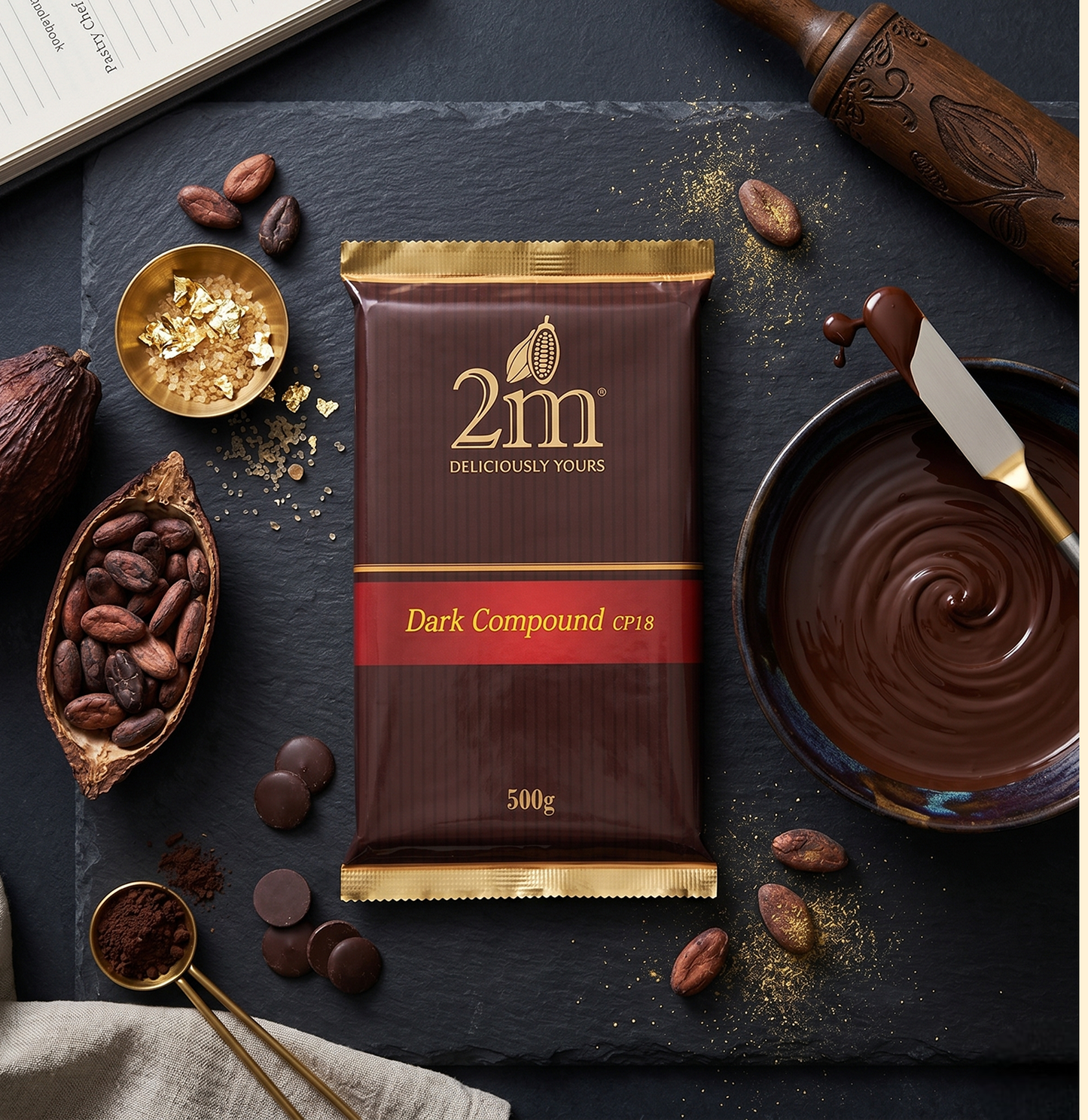 2M Cocoa Dark Compound CP18 - 500 Gm
