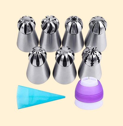 Russian Flower Icing Nozzle Set – 7 Pieces