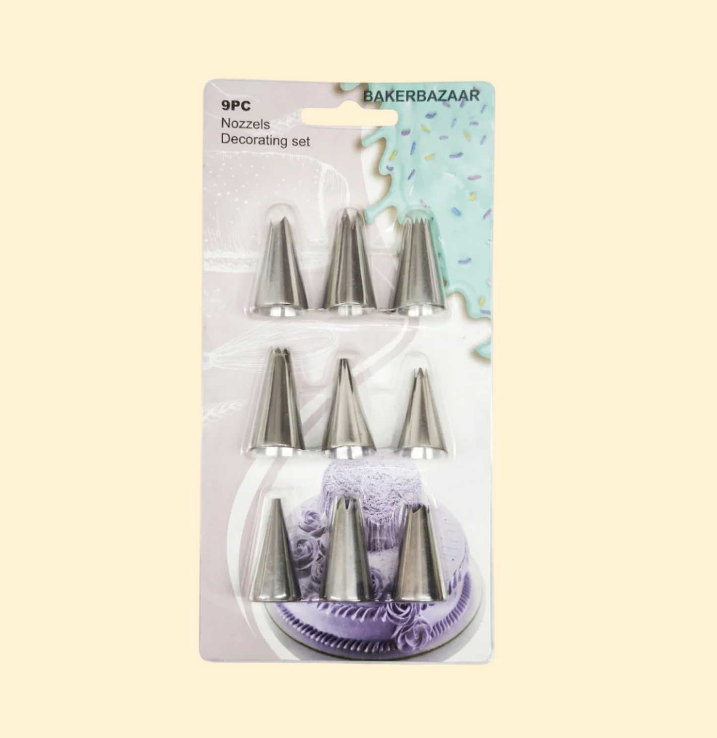 Cake Decorating Nozzle Set – 9 Pieces