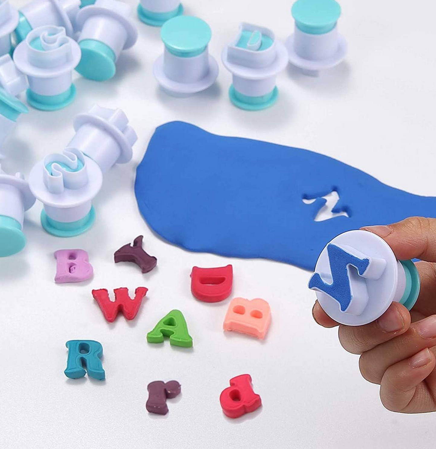 Alphabet Fondant Letter Cutter Set – 26 Pcs Lowercase Plunger Moulds