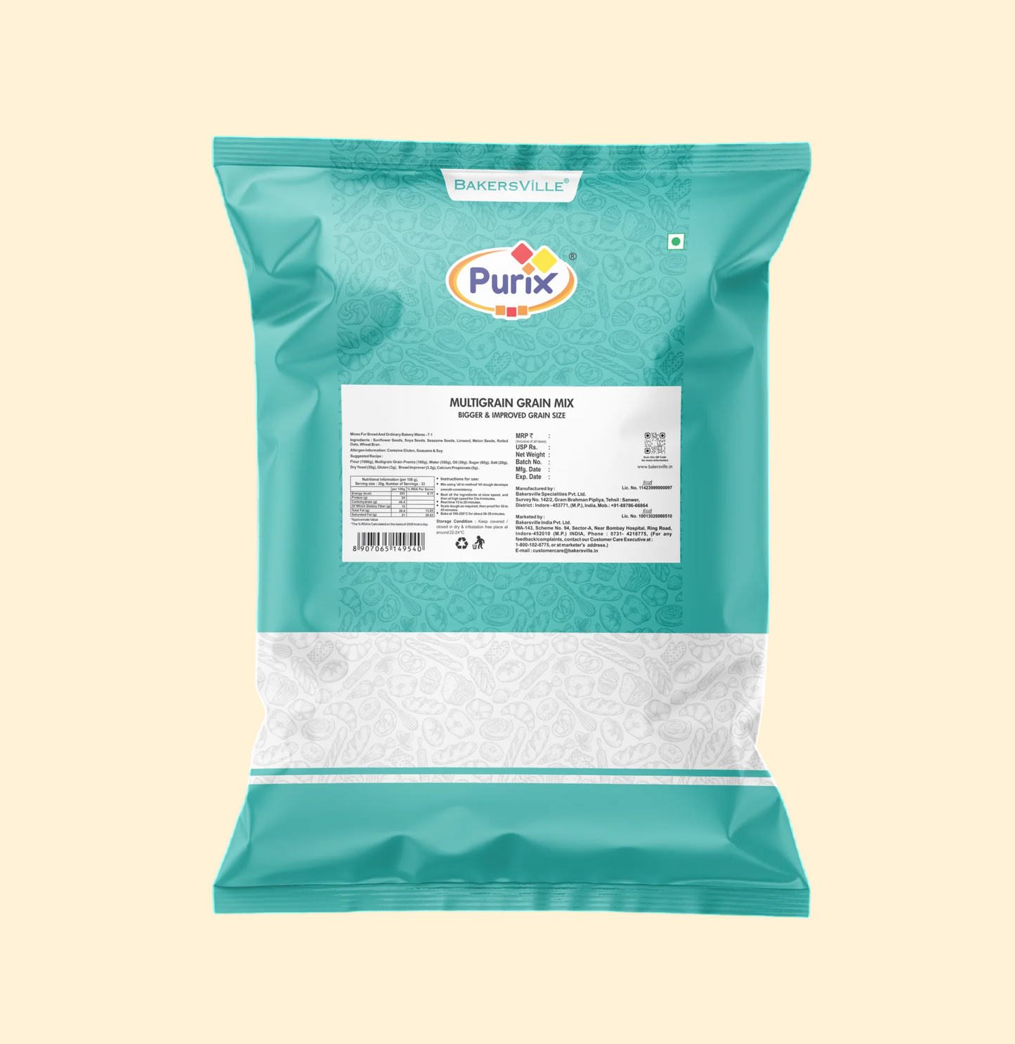Bakersville Purix Multigrain Grain Mix – 1kg