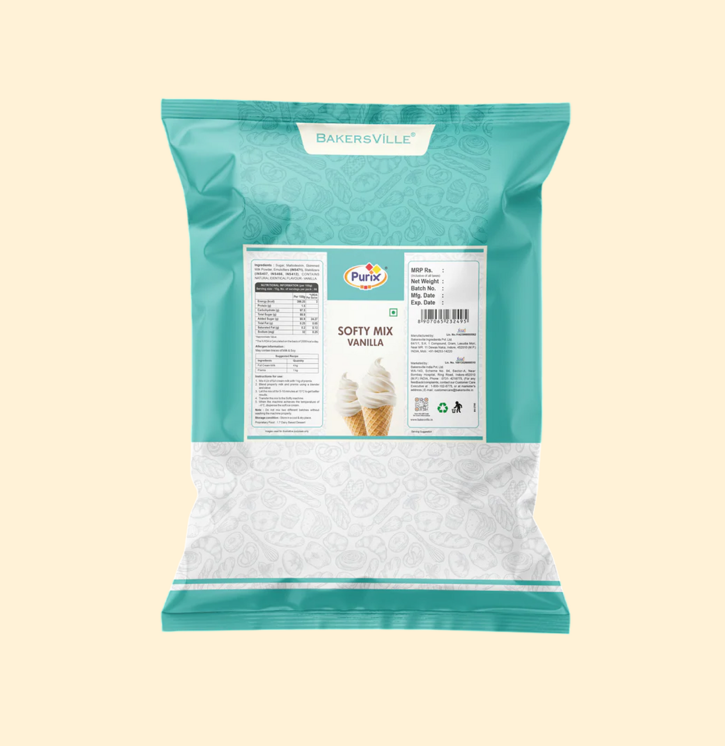 Bakersville Purix Softy Mix Vanilla – 1kg