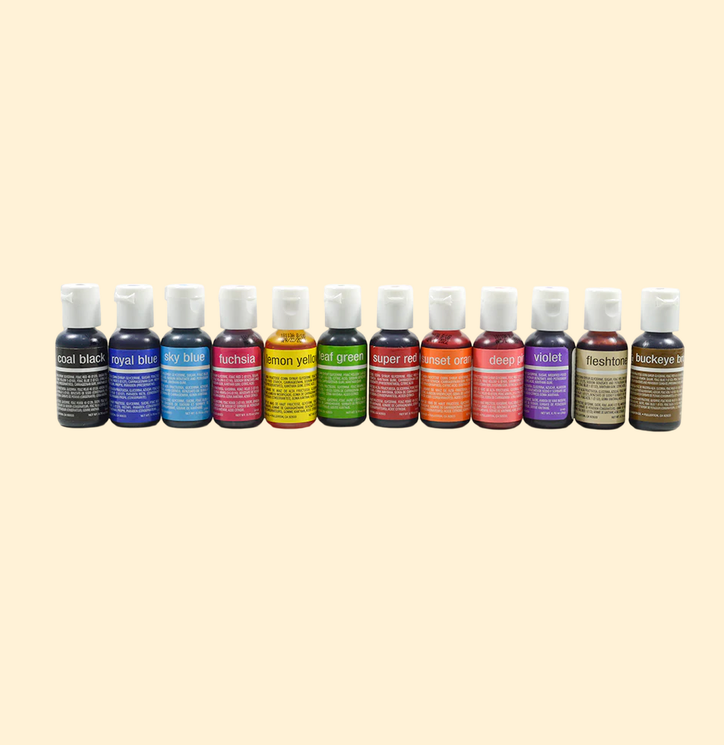 CHEFMASTER Liqua-Gel Food Colour Assorted Kit (20g x 12 Bottles)