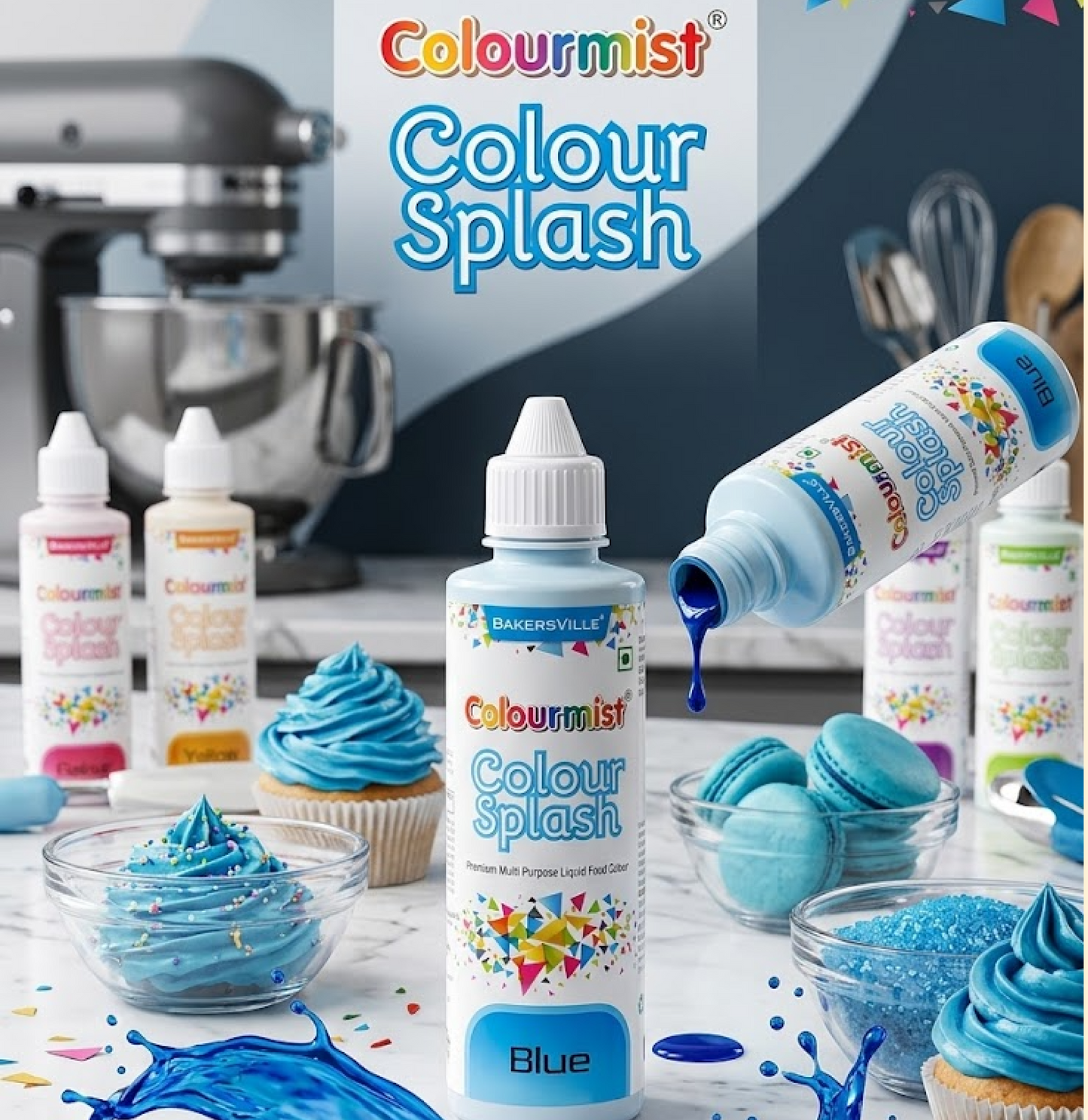 Colourmist Colour Splash Premium Multipurpose Liquid Food Colour – Blue (200g)