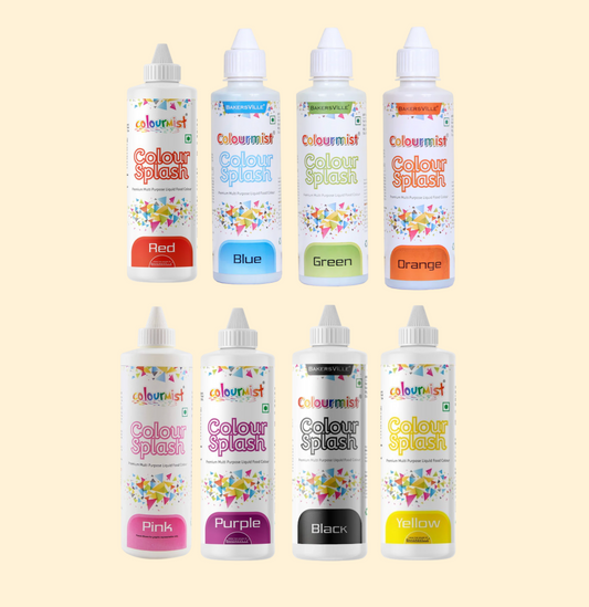 Colourmist Colour Splash Multipurpose Liquid Food Colour Assorted Pack – 8 Colours (200g Each)
