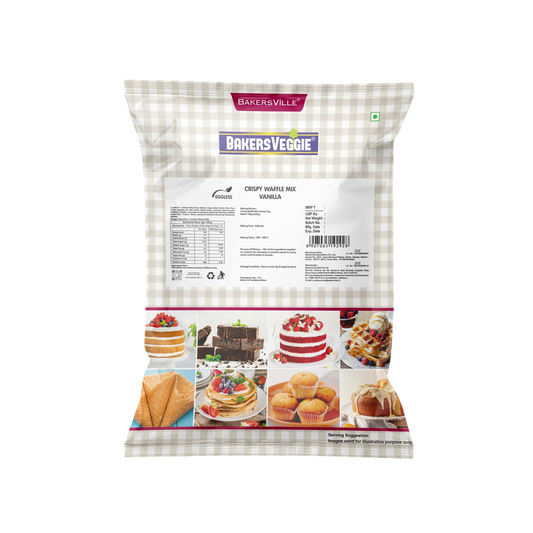 Bakersveggie Waffle Mix Crispy Vanilla, 1 Kg
