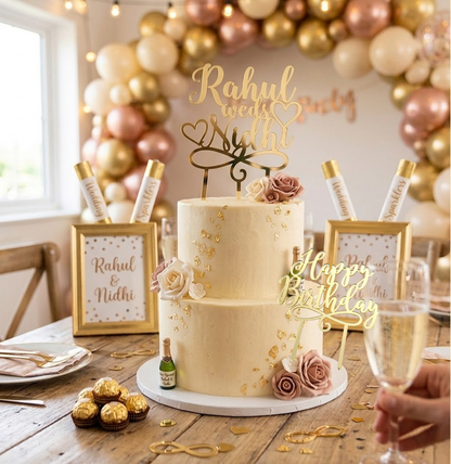 Custom Cake Toppers – Personalized Name & Theme Cake Decorations