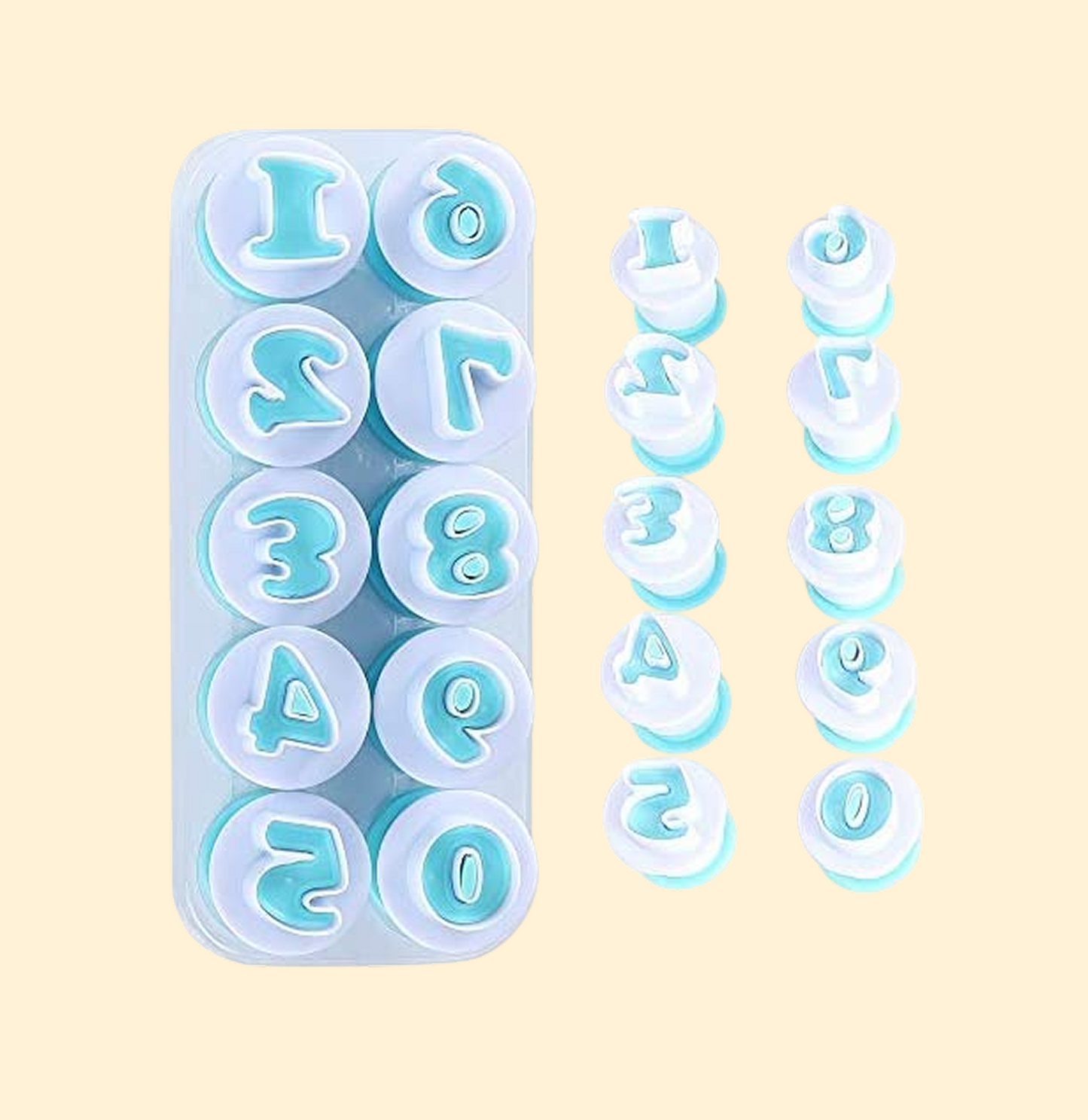 Push Easy Mini Number Cutters – 10 Pieces