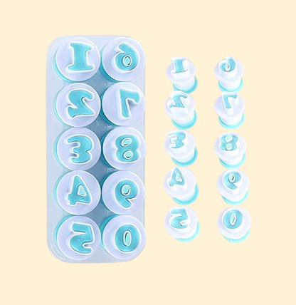 Push Easy Mini Number Cutters – 10 Pieces
