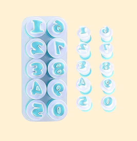 Push Easy Mini Number Cutters – 10 Pieces