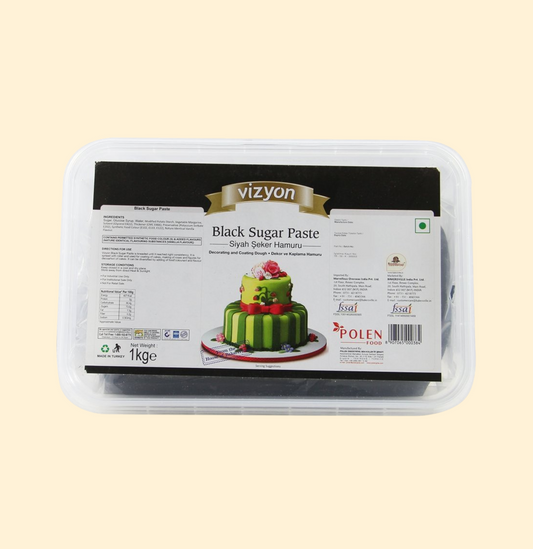 Vizyon Sugar Paste/Fondant – Black (1kg)
