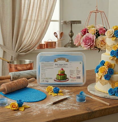 Vizyon Sugar Paste/Fondant – Blue (1kg)