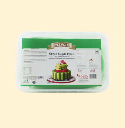 Vizyon Sugar Paste/Fondant – Green (1kg)