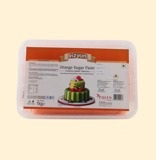 Vizyon Sugar Paste/Fondant – Orange (1kg)