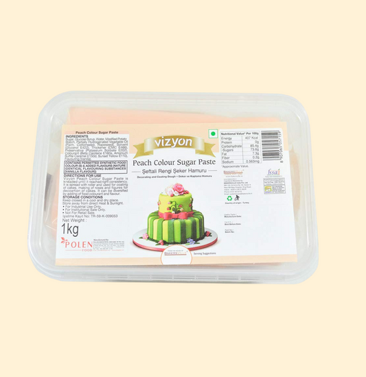 Vizyon Sugar Paste/Fondant – Peach (1kg)