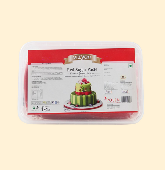 Vizyon Sugar Paste/Fondant – Red (1kg)