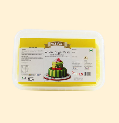 Vizyon Sugar Paste/Fondant – Yellow (1kg)