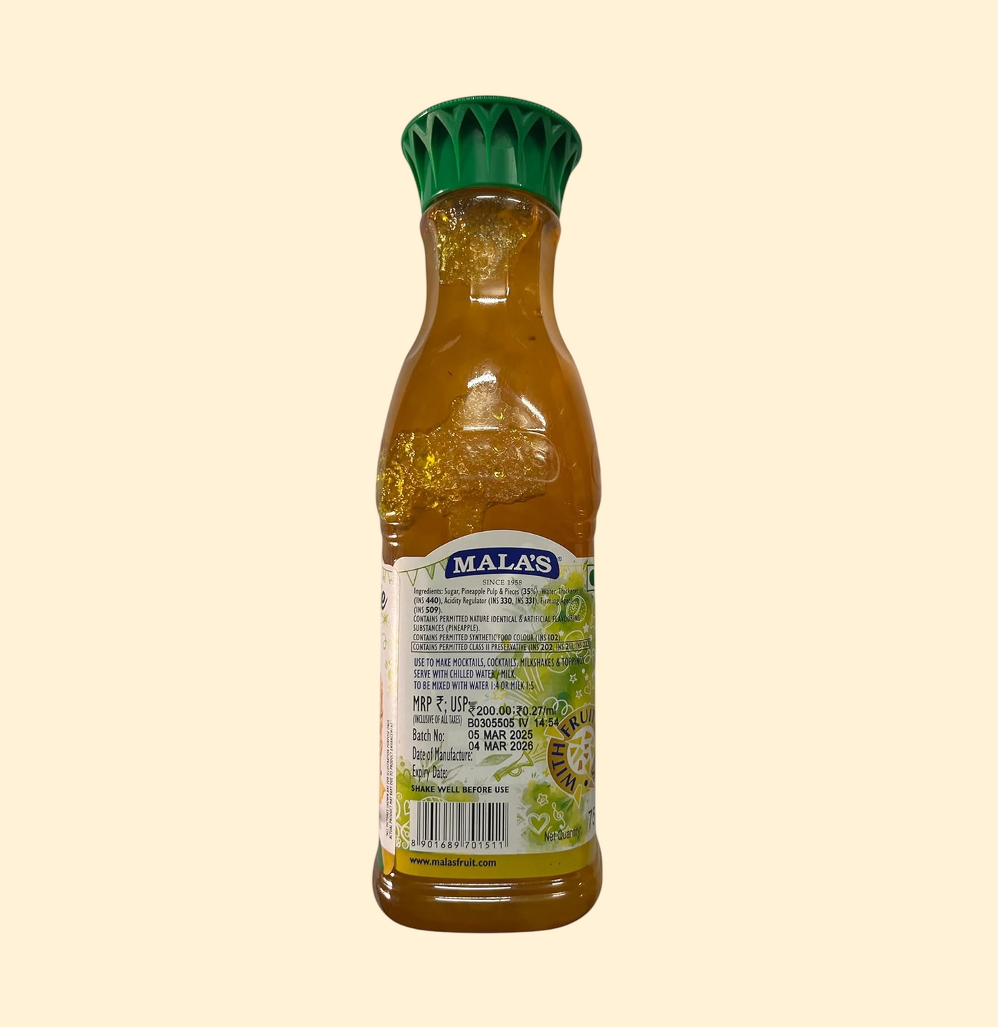 Mala’s Pineapple Whole Fruit Crush