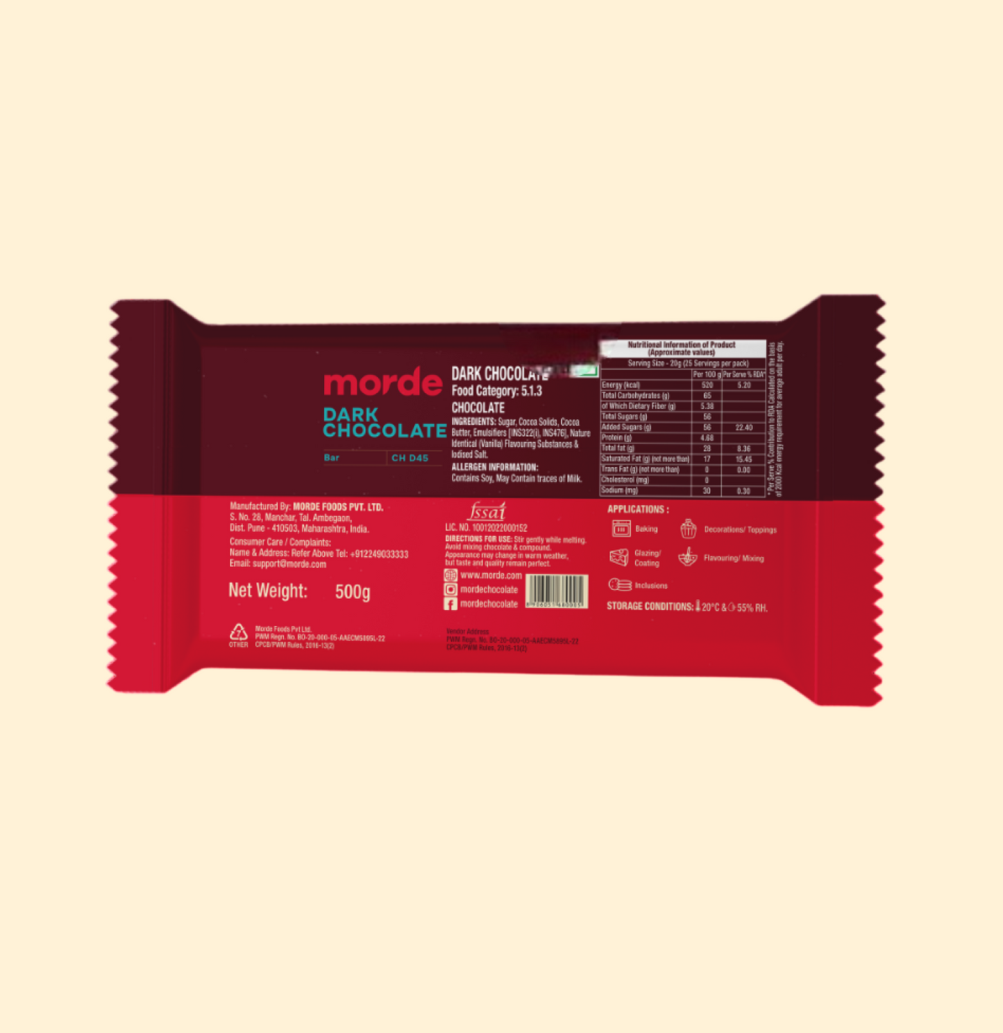 Morde D45 Dark Chocolate - 500 Gm