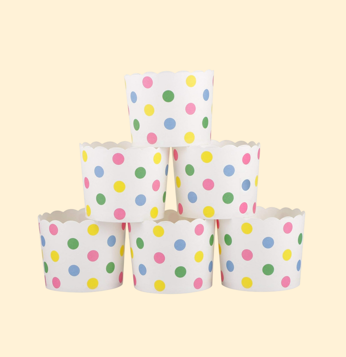 Paper Cupcake Liners – Random Colors & Designs – Medium Size (Pack of 50)