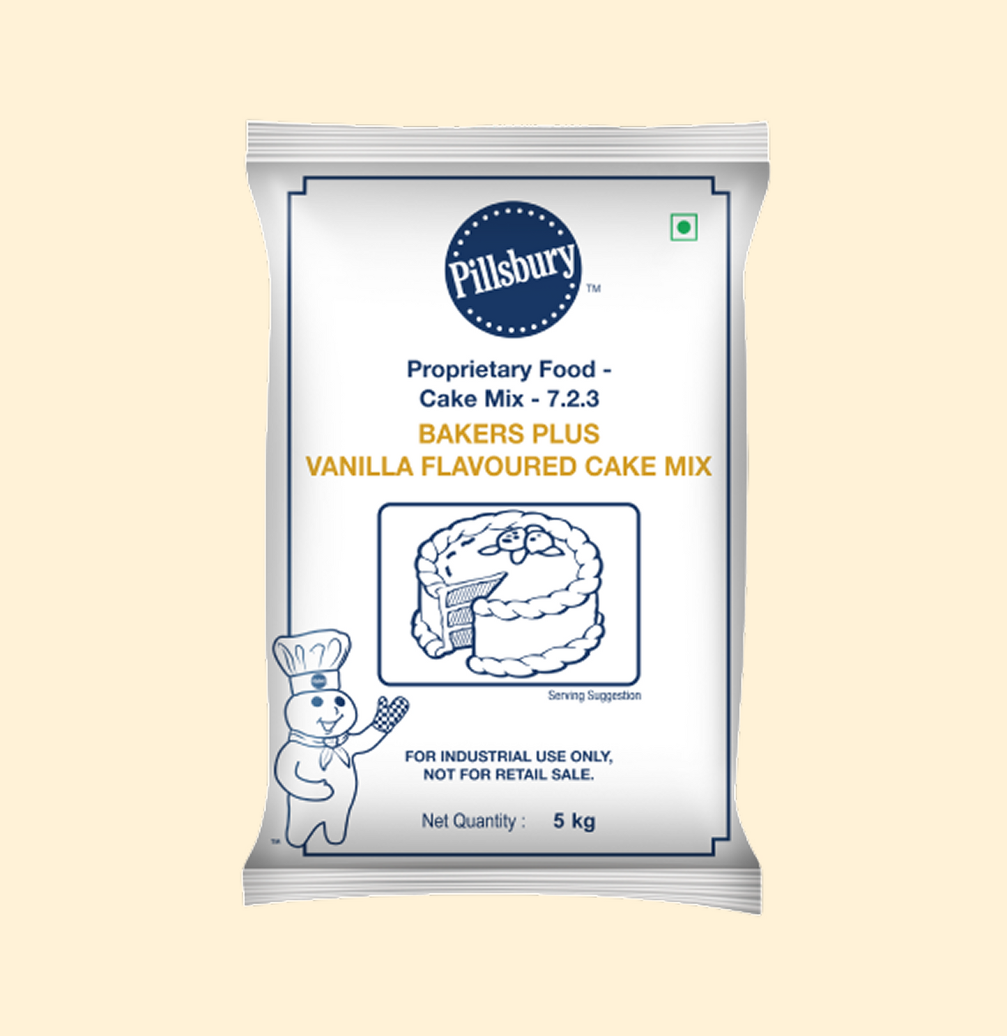 Pillsbury Premium Egg-Less Vanilla Cake Premix – 5kg