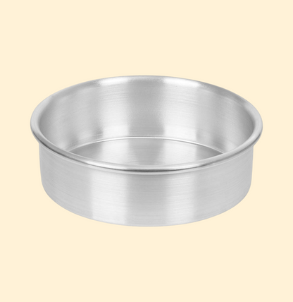 Premium Silver Aluminium Round Cake Tin – 6x2 Inch