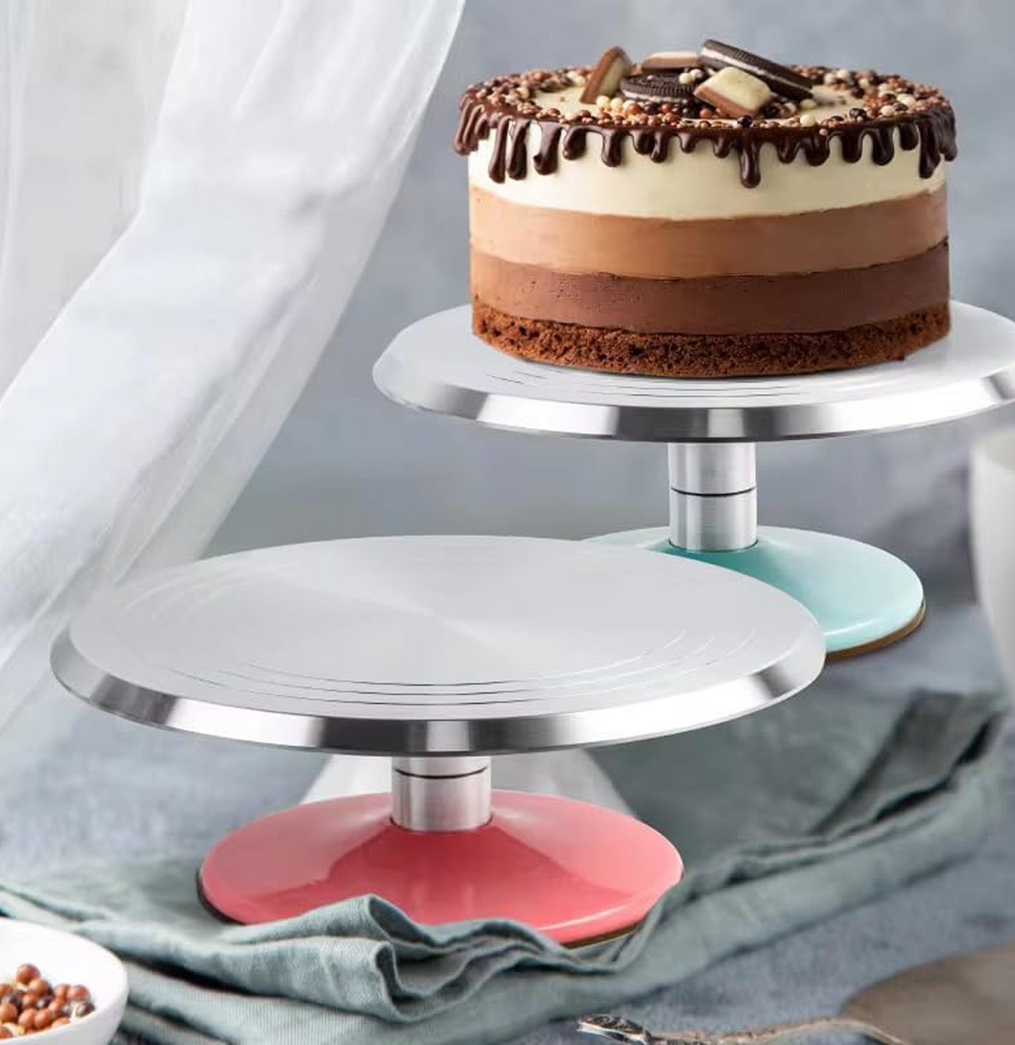 Smooth Rotating Cake Turntable – 12 Inch (1 Pc)