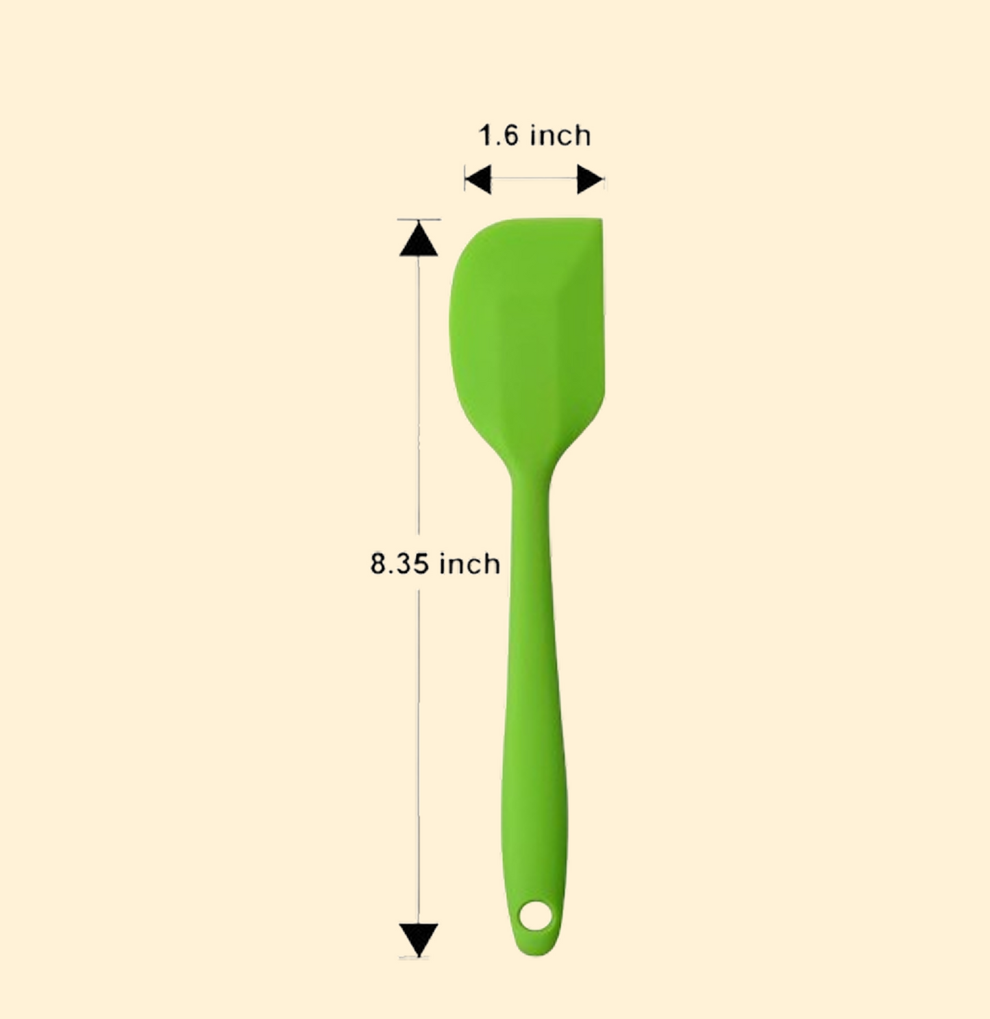 Premium Silicone Spatula with Steel Core – 8.5 Inch Small (Multicolour)