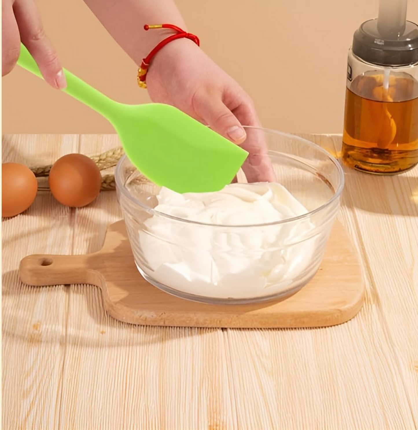 Premium Silicone Spatula with Steel Core – 8.5 Inch Small (Multicolour)