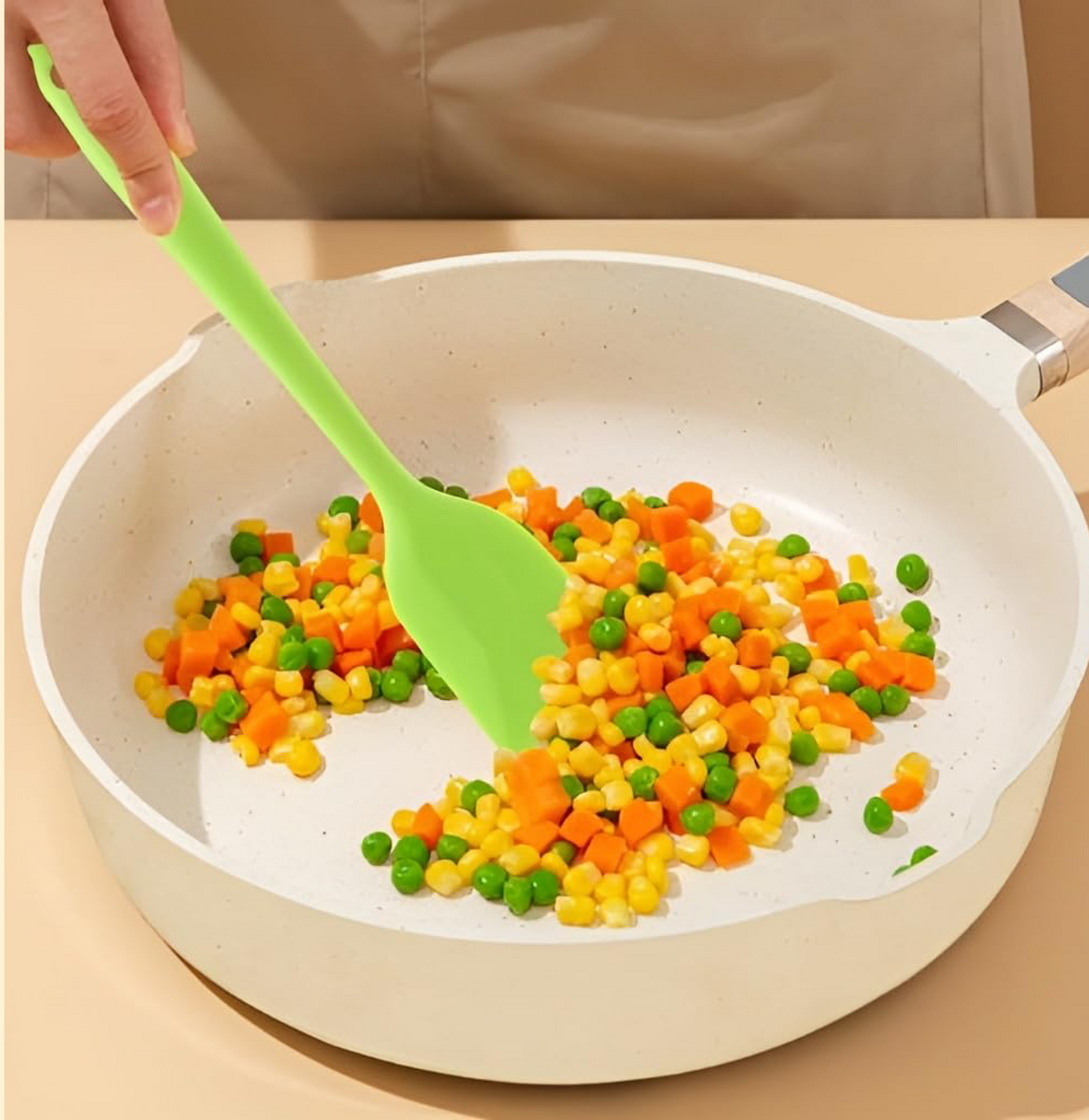Premium Silicone Spatula with Steel Core – 8.5 Inch Small (Multicolour)