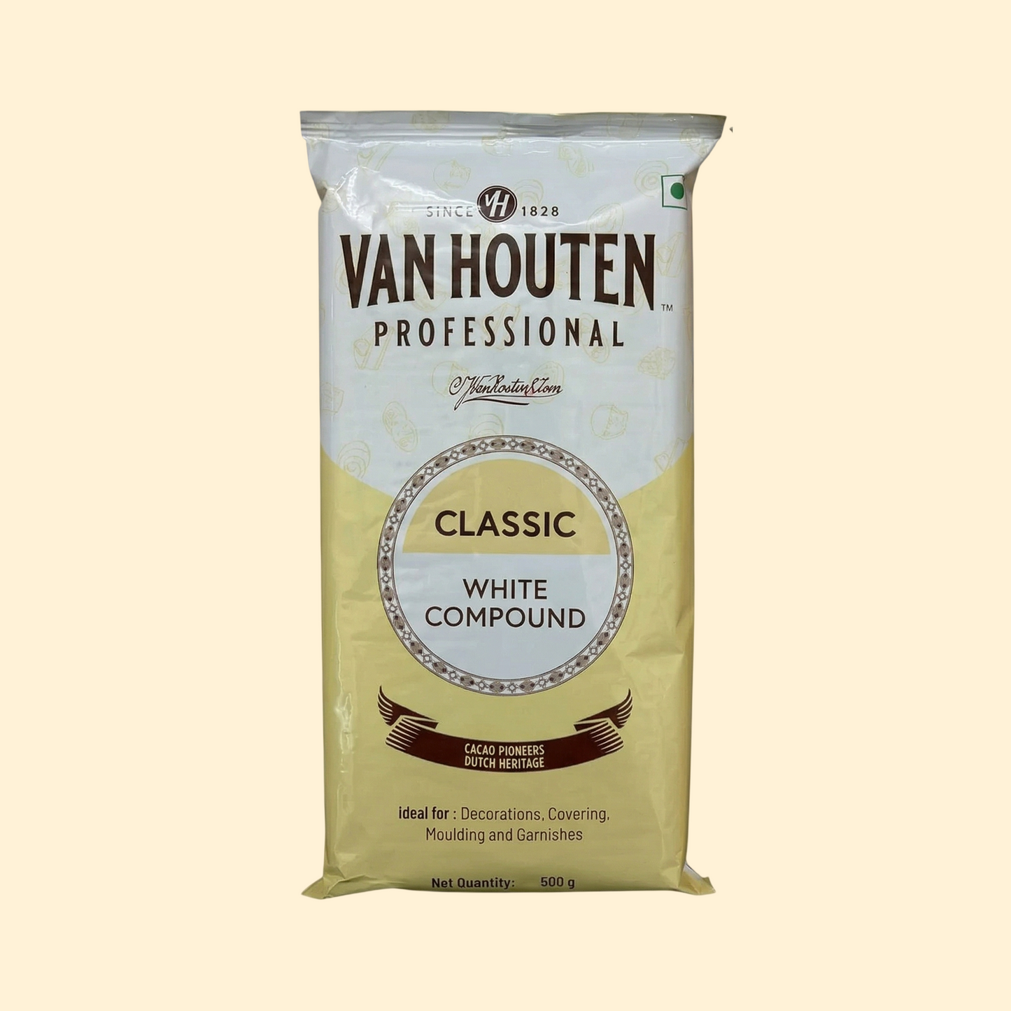 Van Houten Professional Classic White Compound Chocolate – 500 Gm