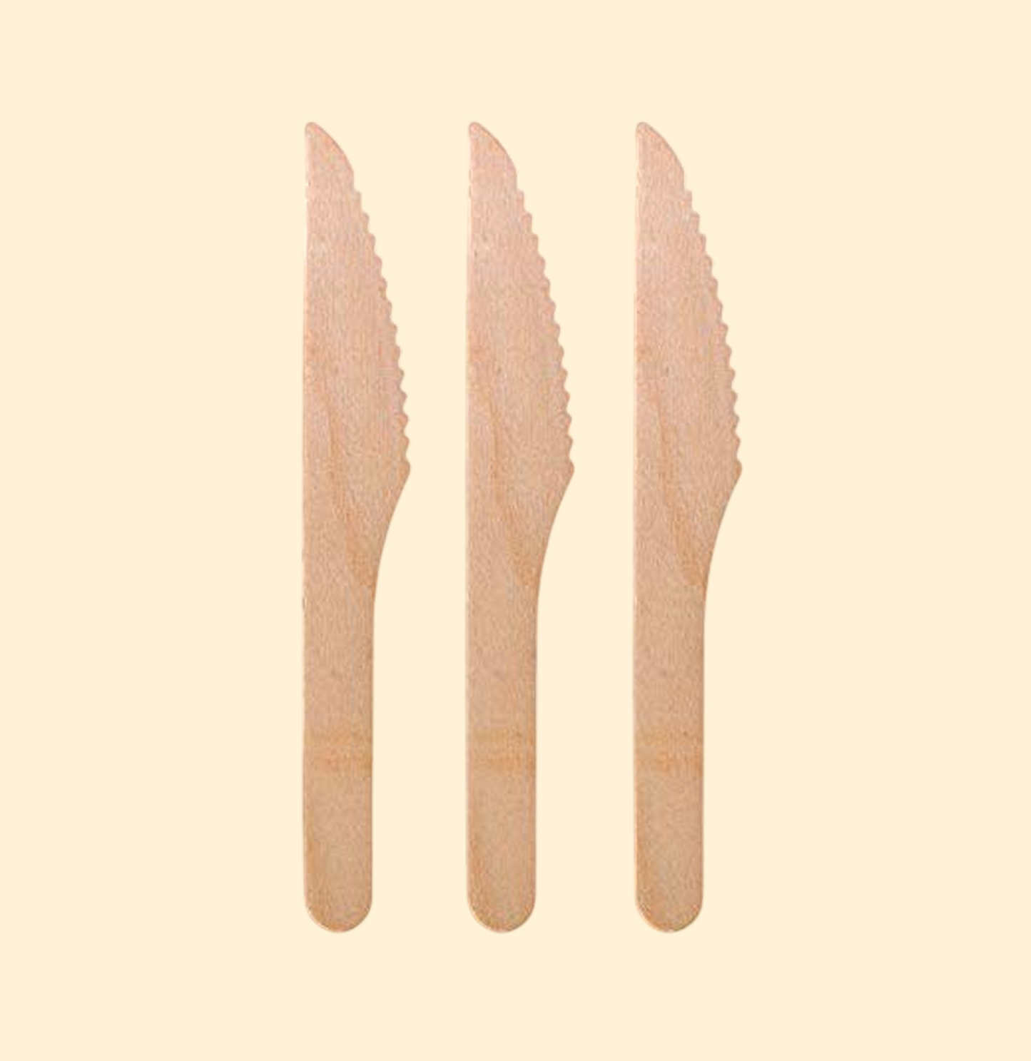 Disposable Wooden Knife 6.5 Inch – Pack of 100