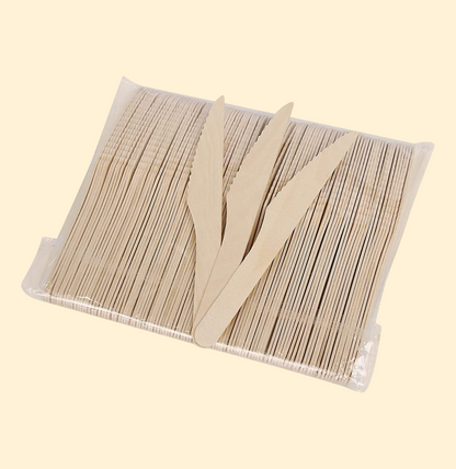 Disposable Wooden Knife 6.5 Inch – Pack of 100