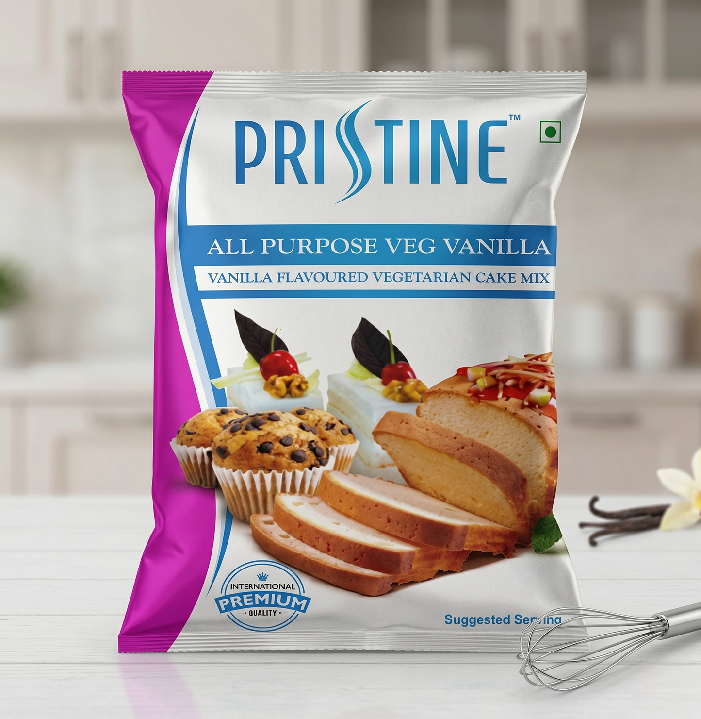 Pristine All Purpose Veg Vanilla Cake Premix – 5kg